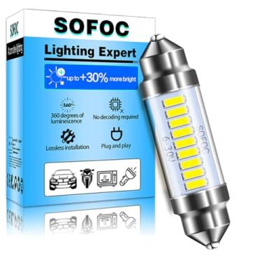 Imagem de SOFOC Lâmpada LED de 39 mm branca super brilhante 4044-9SMD chip eficiência energética 500LM 6-30V substituição sem polaridade para luzes interiores de carro painel espaço para luvas caixa de luvas 2