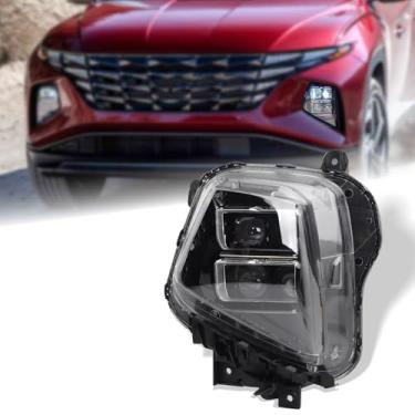 Imagem de Duolctrams Conjunto de farol de projetor de quatro LEDs compatível com modelos Hyundai Tucson Limited 2022-2024 lado esquerdo do motorista 92101-CW100 HY2502255