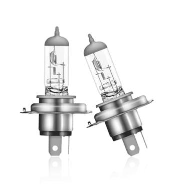 Imagem de MOTORHOOK Lâmpada de carro H4 12 V 60 W - 6000 K Halogênio aprovado, plug & play sem cintilação, sem mensagem de erro - Luz branca para condução segura à noite - Pacote com 2