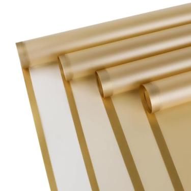 Imagem de LINGAIXINYUE 20 folhas de papel de embrulho de flores de 58 x 58 cm – Papel de embrulho para buquê floral impermeável, papel de embalagem de suprimentos para floristas para presente de aniversário de