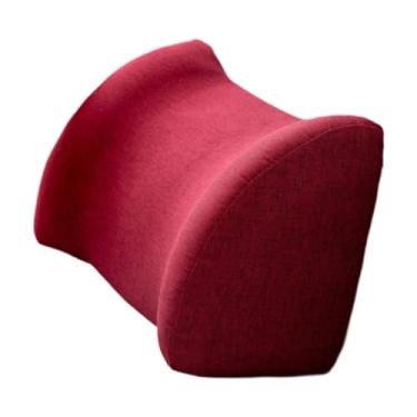 Imagem de KiBcsLic Almofada de apoio lombar, almofada de espuma para apoio costas, de leitura para cadeira de computador, sofá, cadeira de escritório, poltrona, Vermelho