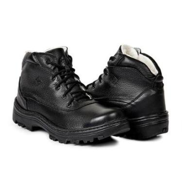 Imagem de Bota Oslo Berlim para Neve em Couro Forrada com Lã e Impermeável Masculina-Masculino