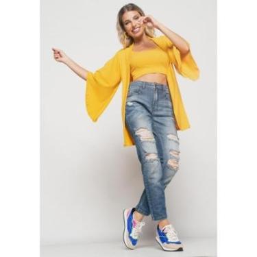 Imagem de Kimono Salvatore Canelado Feminino-Feminino