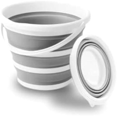 Imagem de Balde portatil para casa, uso interno e externo, grande, dobravel, colorido. - Cores sortidas