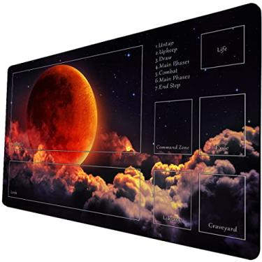Imagem de STORKY Tapete De Jogo Mtg, Para Tcg 24 X 14" Com Estampa Cartas Colecionáveis E Bolsa Armazenamento, Superfície Borracha Lisa Batalha