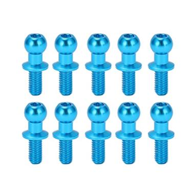 Imagem de Generic 10 Peças de Haste de Ligação de Cabeça de Bola de Metal Extremidade do Amortecedor para Carro RC Tamiya TT01 TT02, Hastes de Pista de Liga de Alumínio Leve que Melhoram a Aparência do (#2)
