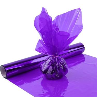 Imagem de 20 Folhas Papel Celofane Poli Colorido, 70x85cm, para Embalagens, Artesanato e Embrulho (Lilas)