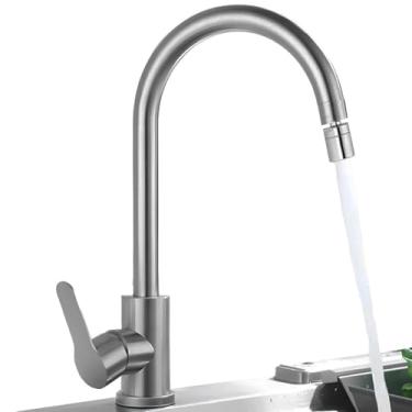 Imagem de Torneira Para Cozinha Lavabo Luxo Gourmet Monocomando Misturador de Água Fria e Quente Bico 360º + Kit Vedação