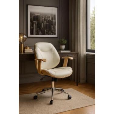 Imagem de Cadeira de Escritório Diretor Giratória Antonella Branca