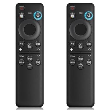 Imagem de Controle remoto de TV BN59-01432A para Samsung TV OLED Neo QLED Crystal UHD The Frame S85F S90F S95F Q70D Q80D QN85D QN90D 4K TV remoto com controle de voz QN65Q80D TM2360E (2 unidades, sem solar)