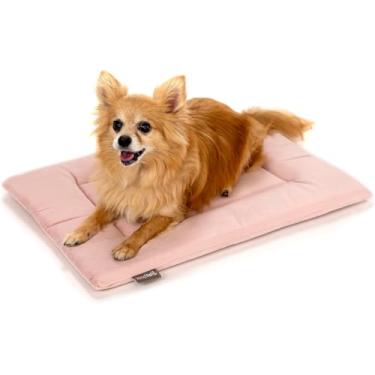 Imagem de KindTail Almofada de gaiola para cães, veludo macio, tapete de cama reversível para cães, lavável à máquina, almofada de canil para cães e gatos, almofada de colchão para dormir confortável, pequeno,