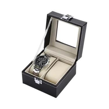Imagem de Caixa Organizadora De Relógios Em Couro PU Com 2-12 Compartimentos, Es