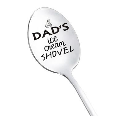 Imagem de Pá de sorvete do pai, presente de dia dos pais, colher de sorvete de aço inoxidável, presentes de pai da filha e filho, presente engraçado para pai, aniversário, Natal, Ação de Graças