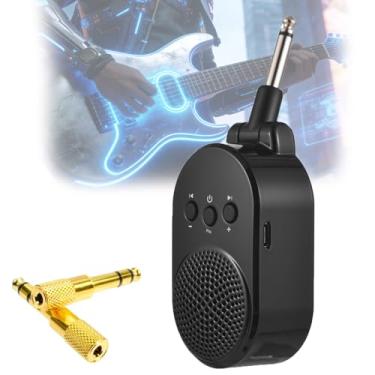 Imagem de Mini Amplificador De Guitarra EléTrico, 5w, RecarregáVel, Com Entrada De 6,35 Mm, Suporta Pen Drives Usb, Ideal Para PráTica E Aulas De Instrumentos Musicais