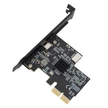 Imagem de Luocute Placa de Expansão USB 3.2 GEN2, Interface PCIE 2X de Taxa de Transmissão Ultra Alta de 10 Gbps, Com Portas Frontais Tipo C E Tipo E, para Sistemas 10 11