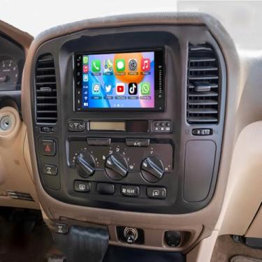 Imagem de Rádio veicular Android 13 de 7 polegadas para Land Cruiser série 100 1998-2007, 4+64G estéreo com tela sensível ao toque para Toyota Land Cruiser Head Unit Radio Bluetooth com câmera de reserva