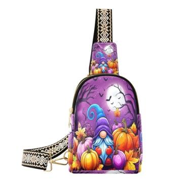 Imagem de CEBUGI Bolsa tiracolo feminina Gnomo, pequena, de couro, pochete para trilhas, viagens ao ar livre