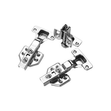 Imagem de Pacote com 2 dobradiças hidráulicas resistentes, dobradiças de mola de aço laminadas a frio 261 para portas de armário, guarda-roupa e instalação de móveis