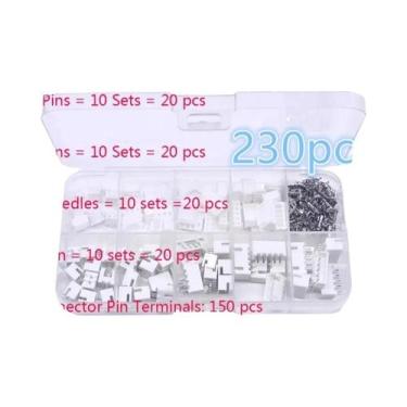 Imagem de Kit De Conectores Terminais 230/250 Peças 2p 3p 4p 5pin 2.54mm Pitch M