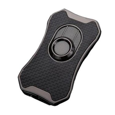 Imagem de JDIME Isqueiro inflável à prova de vento, ignição portátil para charutos com suporte para charutos, acessórios de cigarro (C)