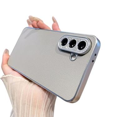 Imagem de Capa protetora de lente de luxo com diamantes para Samsung Galaxy S25 Edge S24 S23 Ultra Plus Fe (para Galaxy S23+/Cinza)