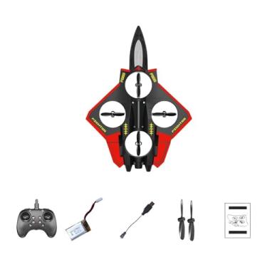 Imagem de TTETTZ Avião RC (Avião de a Jato) de Controle Remoto, Planador RC para Hobbies, para Adultos, Crianças e Adolescentes, Vermelho
