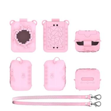 Imagem de Capa de silicone para animal de estimação digital Bitzee Magicals, capa protetora, capa com cordão, estojo de transporte (rosa)