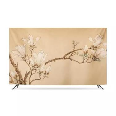 Imagem de Pintura a tinta, capa contra poeira, tela moderna, tela de TV, pano decorativo, interior, exterior, LED, LCD, fixada na parede, capa de TV à prova de poeira e protetor de tela solar-flor||40-43
