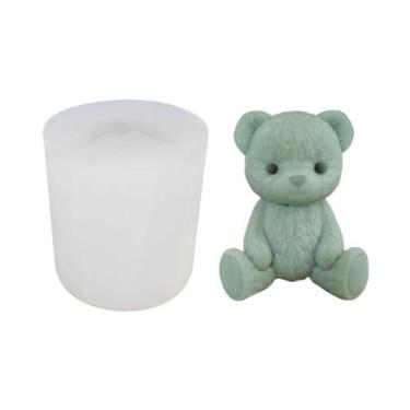 Imagem de Molde De Silicone Para Velas Em Forma De Urso De Pelúcia, Conjunto De 