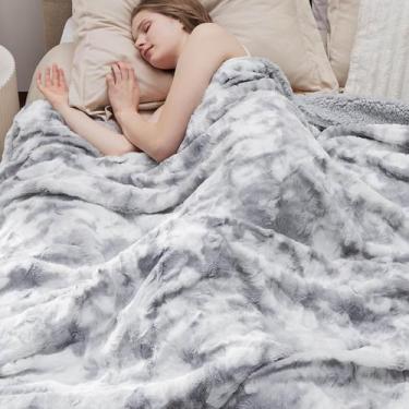 Imagem de Manta Bedsure GentleSoft Sherpa Suave y Esponjosa Queen Gris Claro