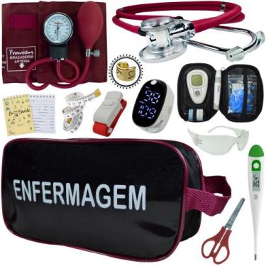 Imagem de Kit Enfermagem Aparelho Pressão Esteto Frete Grátis Promocao - Love Sa