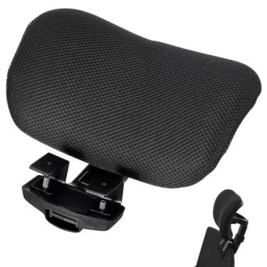 Imagem de UKCOCO Encosto de cabeça para cadeira ajustável em altura confortável, almofada de suporte de pescoço para uso na mesa, design ergonômico com recurso destacável, malha premium para maior conforto