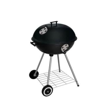 Imagem de Churrasqueira A Bafo Móvel Mor Itaparica 58cm Preto Com Rodas