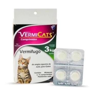 Imagem de Vermífugo VermiCats 3 kg Gatos 40 Comprimidos Word - WORD VET