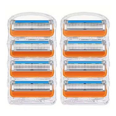 Imagem de Kit Com 8 Refis De Primeira Linha Serve No Suporte De Gillete Mach 5, 
