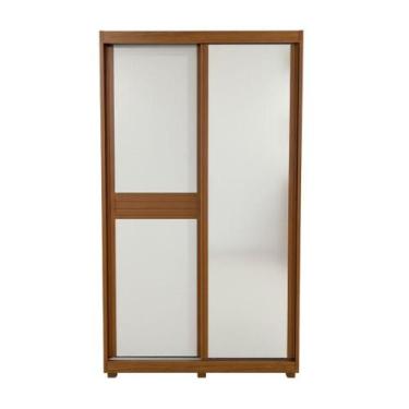 Imagem de Guarda-Roupa Bom Pastor Capri Ônix 2 Pts com Espelho NatOff