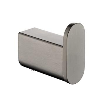 Imagem de Cabide para roupas, chapéu, gancho de parede, para banheiro, cozinha, garagem, roupão, gancho, preto, prata, dourado, ferragens para banheiro, gancho A07 (cinza redondo)