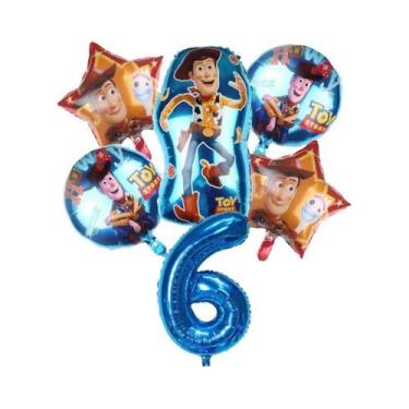 Imagem de Balões De Alumínio Toy Story Buzz Lightyear E Woody Para Festa De Aniv