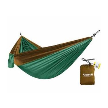 Imagem de Rede De Dormir Casal 300kg Lazer Reforçada Camping Selva Nylon 210T Rede Descanso Acampamento(270x140cm)