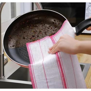 Imagem de Pano de lavar louça de algodão, toalha de limpeza doméstica reutilizável e altamente absorvente, cozinha, banheiro e balcão de limpeza, 30 x 30 cm