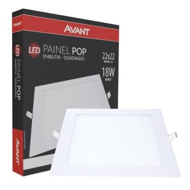 Imagem de Plafon Led Flat Embutir Quadrado 18w 6500k - LUMANTI
