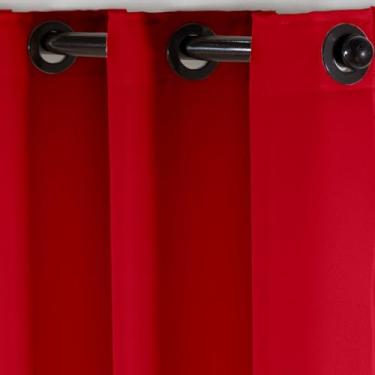 Imagem de Cortina De Pia Para Cozinha Em Oxford para Proteção Contra Splashes, Complementa Decoração Clássica e Moderna, Facilita Limpeza do Ambiente(vermelho,2,80x0,80)