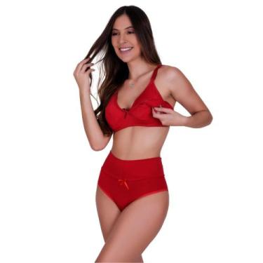 Imagem de Conjunto de Pós Parto Sutiã com Clique de Amamentação e Calcinha Cós A