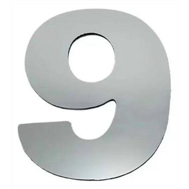 Imagem de Número Residencial Alumínio Espelhado 9