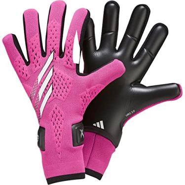 Imagem de adidas Luvas de goleiro X Speedportal Pro – Design leve, ajuste confortável, materiais sustentáveis, palma antiderrapante, várias cores e tamanhos (Team Shock Pink/Zero Metalic/Preto, 12)