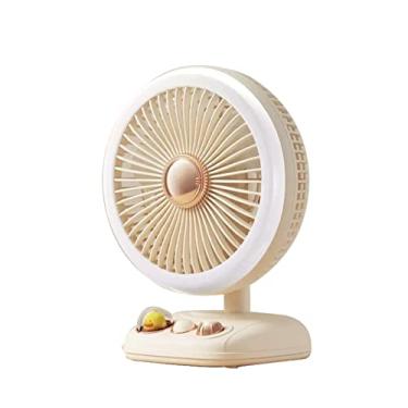 Imagem de Ventilador de mesa, ventilador de mesa recarregável operado por bateria 180° com oscilação automática de 90° dobrável, ultra silencioso, ventilador de circulação de ar portátil, ventilador de parede