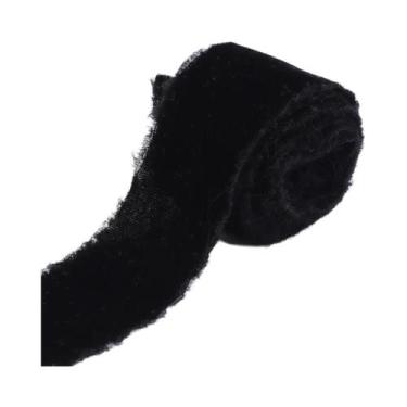 Imagem de Fita De Veludo De Seda Com Bordas Desfiadas De 4cm Para Convites De Ca