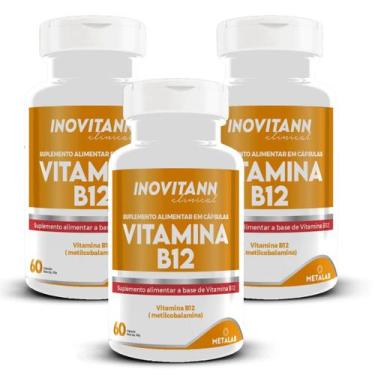 Imagem de Metilcobalamina Capsula Suplemento Vitamina B12 Forma Ativa Kit 3 pote