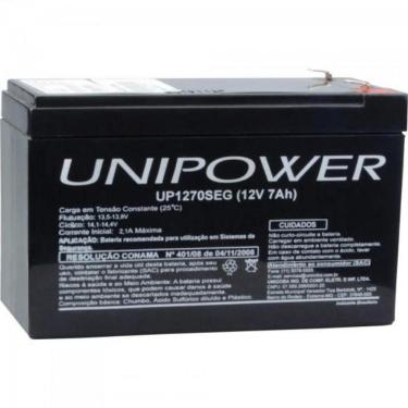 Imagem de Bateria Estacionária Selada 12V/7Ah Vrla Up1270Seg Unipower