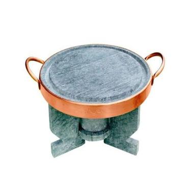 Imagem de Rechaud Fogareiro E Bifeteira Em Pedra Sabão 22 Cm